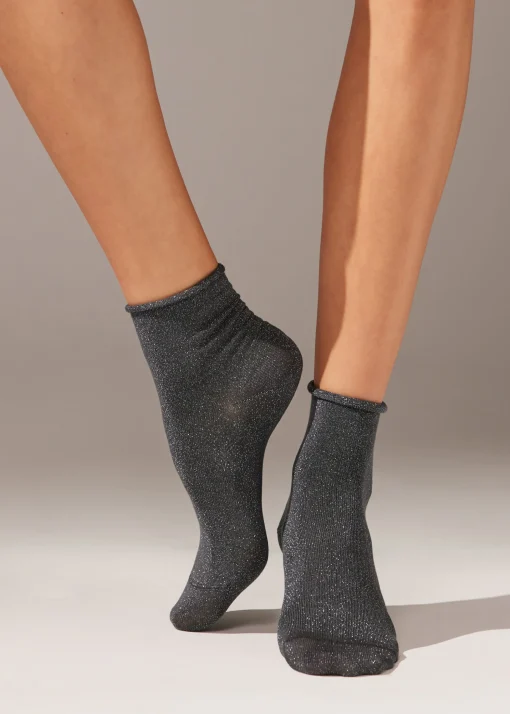 Calcetines Algodón Con Glitter