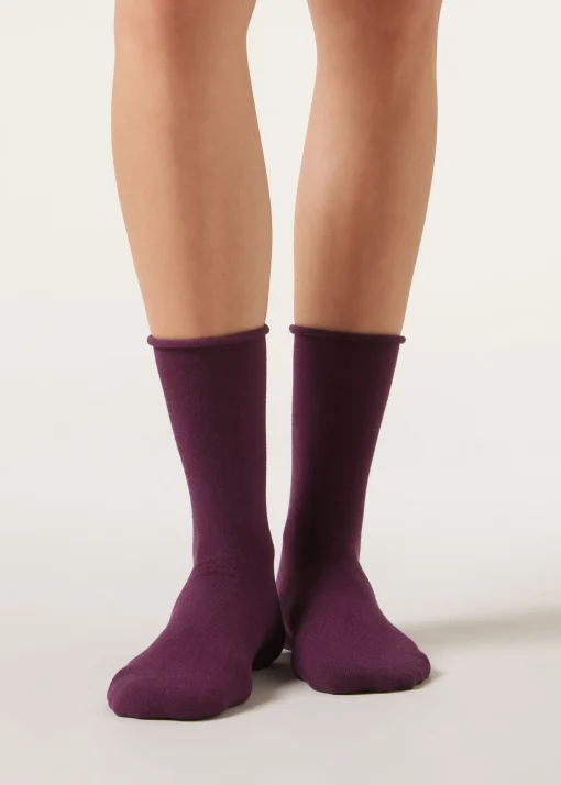 Calcetines cortos con cachemira